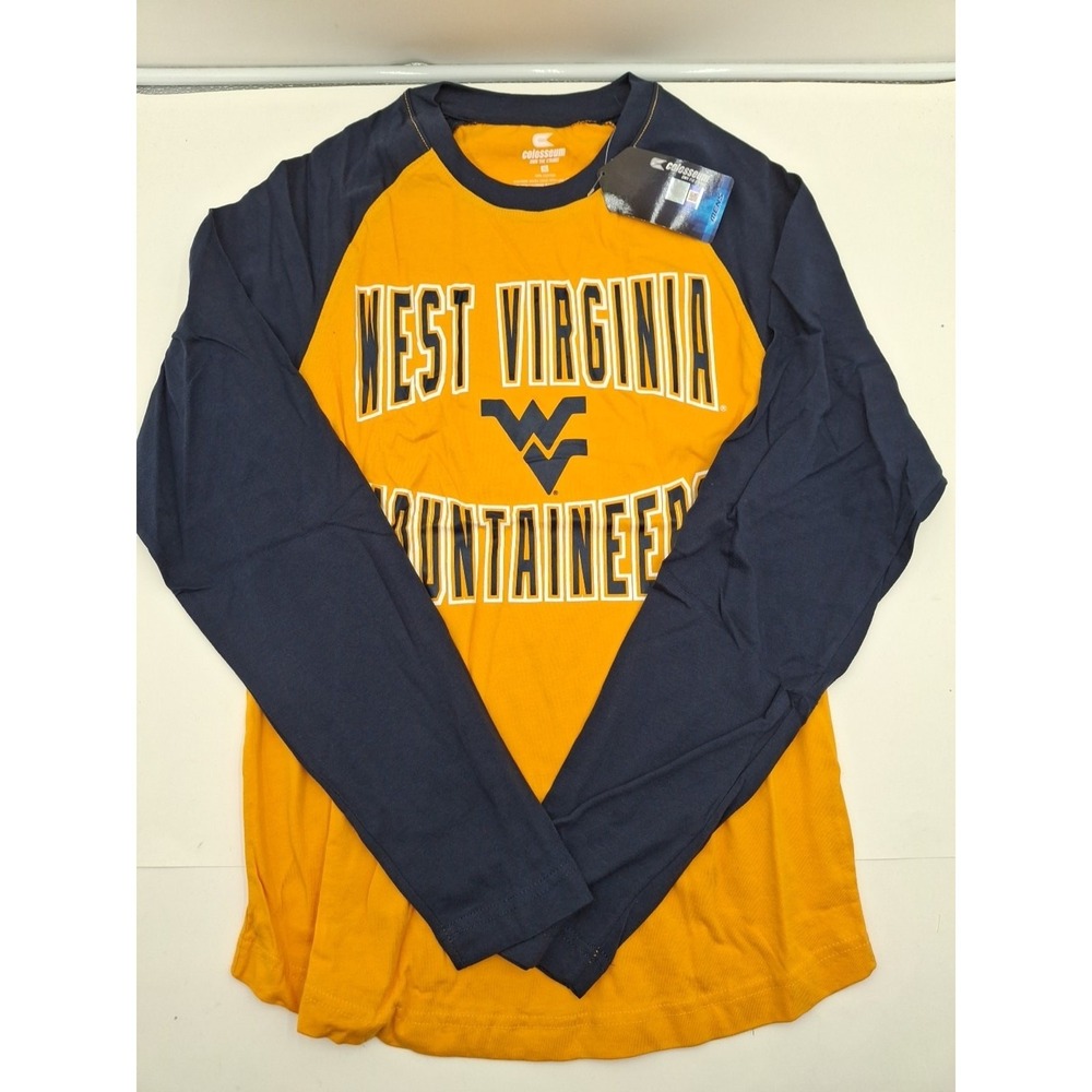 West Virginia Mountaineers Colosseum Cajun Raglan Long Sleeve T-Shirt Mens New